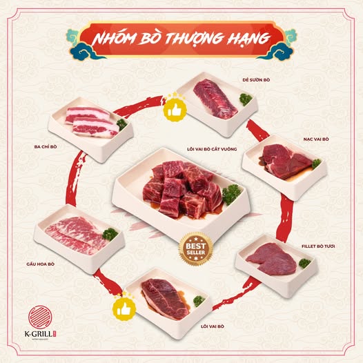 THƯỞNG TRỌN BỘ SƯU TẬP BÒ THƯỢNG HẠNG VỚI BUFFET 389K TẠI K-GRILL